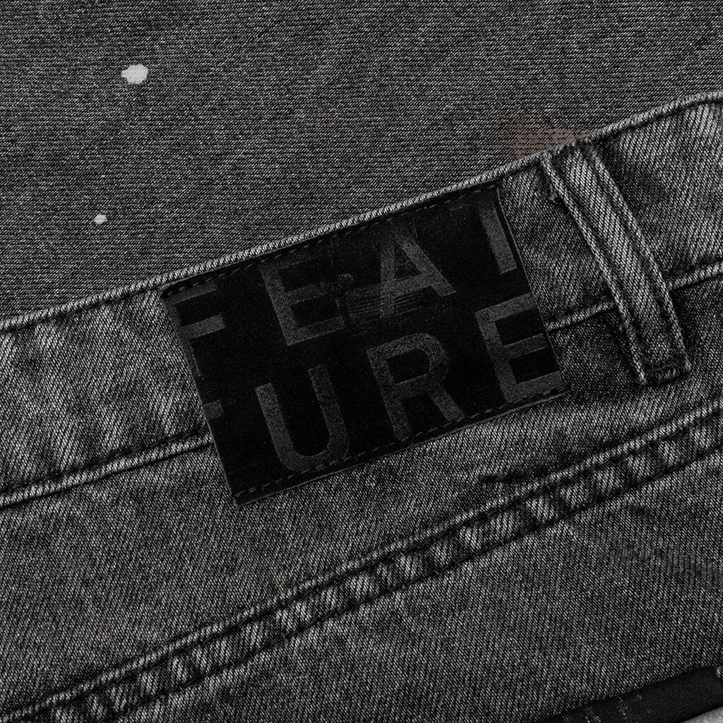 Berry Wide Denim Short - Vintage Black