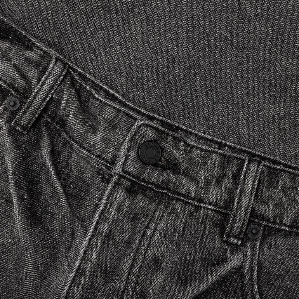 Berry Wide Denim Short - Vintage Black