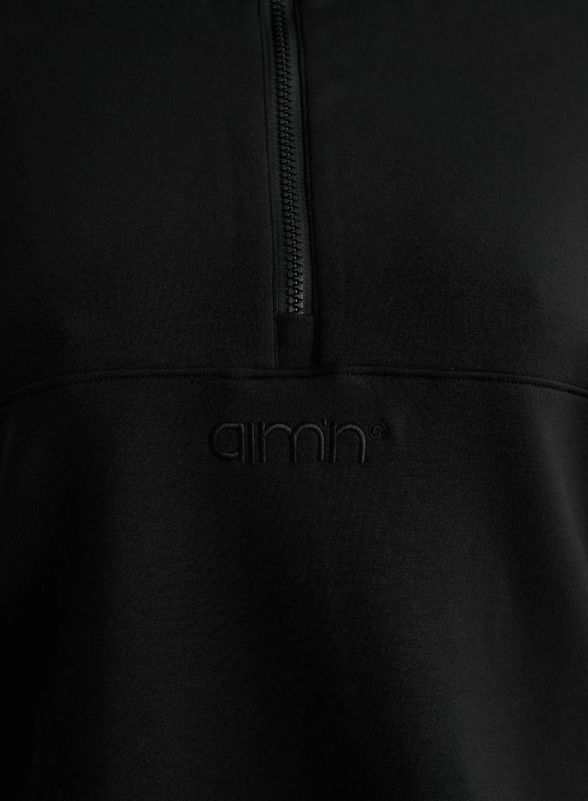 Black Comfy Modal Half Zip