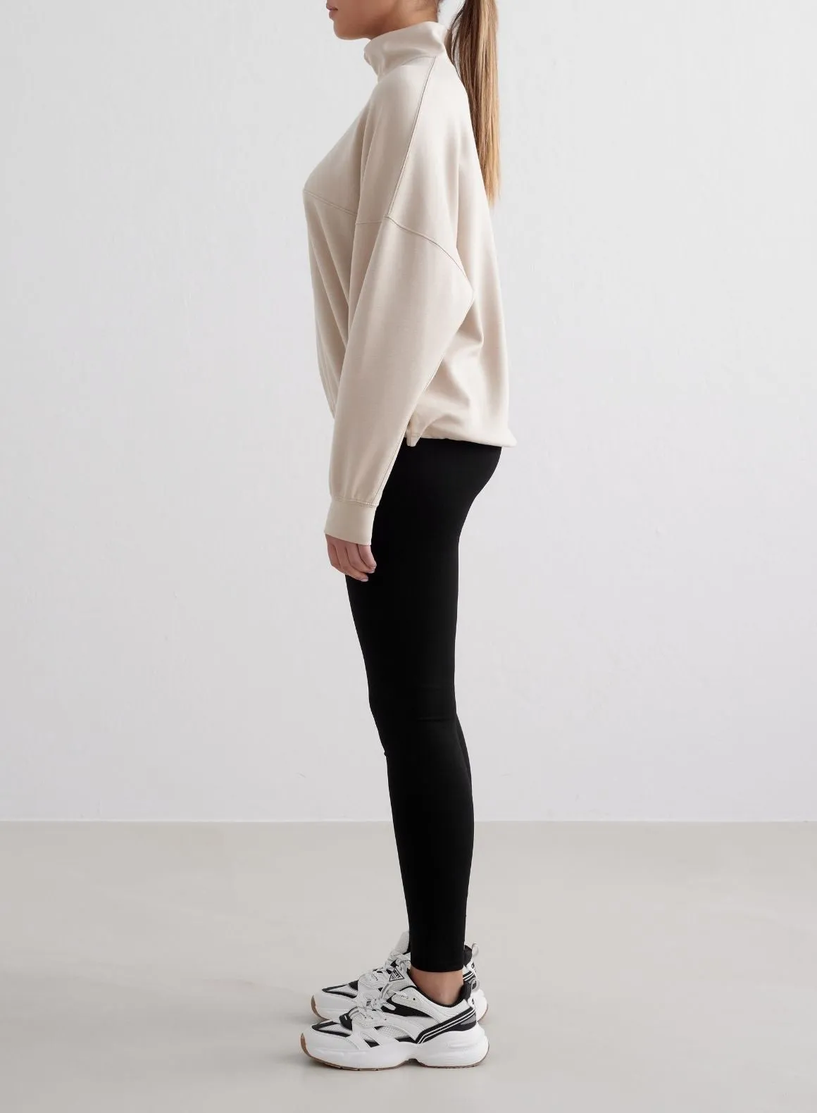 Café Au Lait Comfy Modal Half Zip