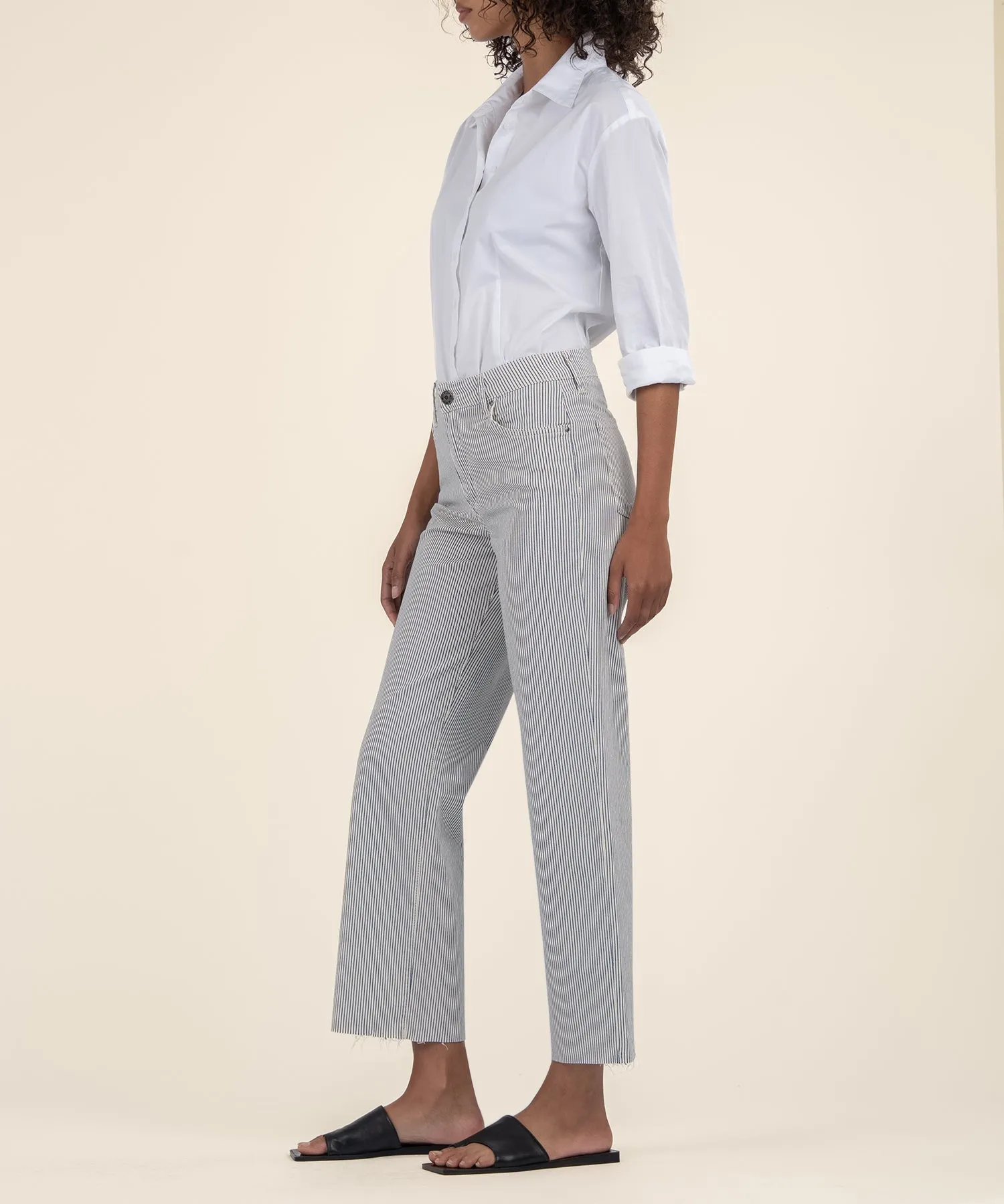 Charlotte Striped High Rise Wide Leg