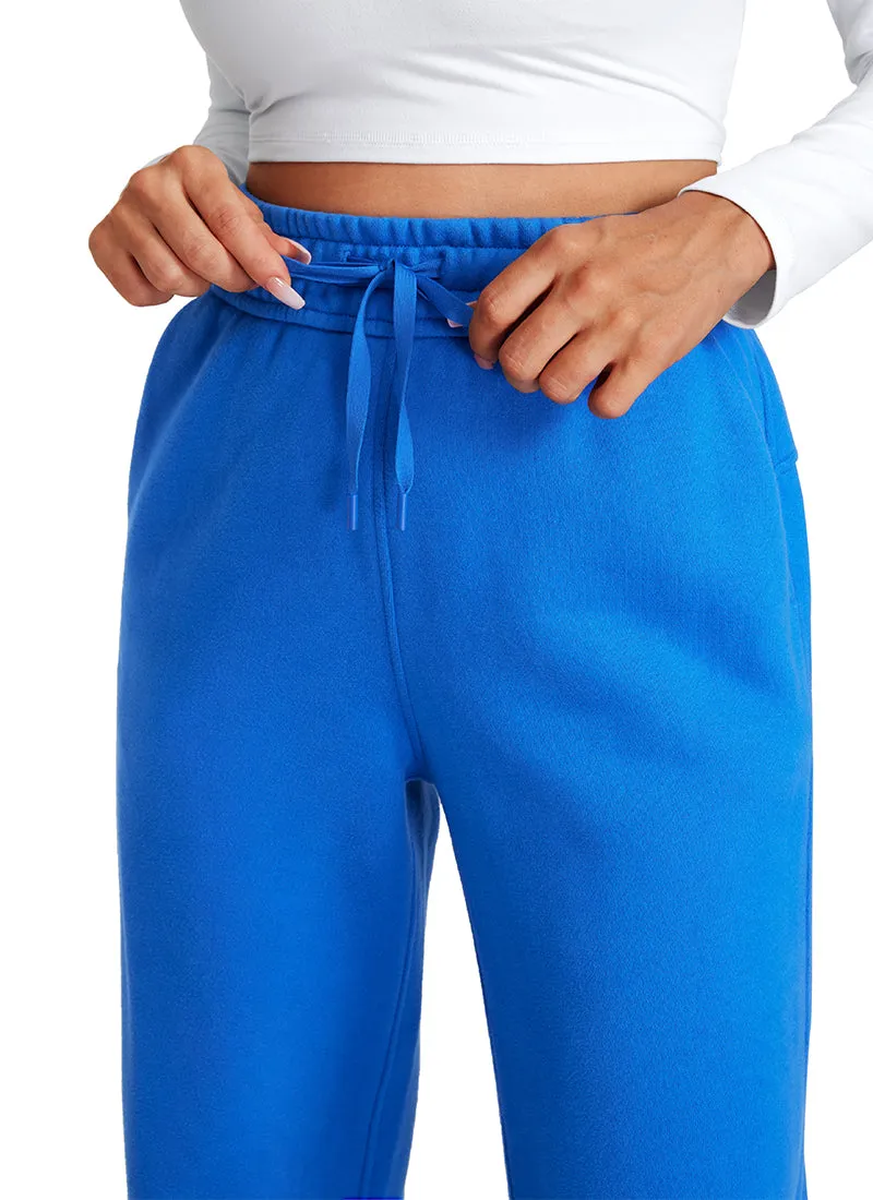 Cotton Fleece Lined Straight Leg Sweatpants 30''