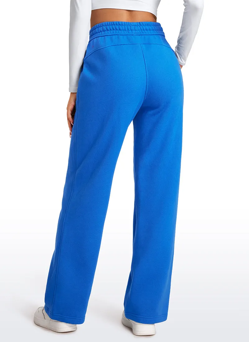 Cotton Fleece Lined Straight Leg Sweatpants 30''