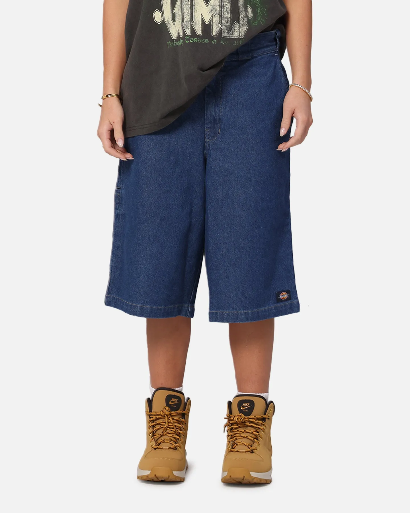 Dickies 13 Loose Fit Multi Pocket Shorts Stone Washed Indigo