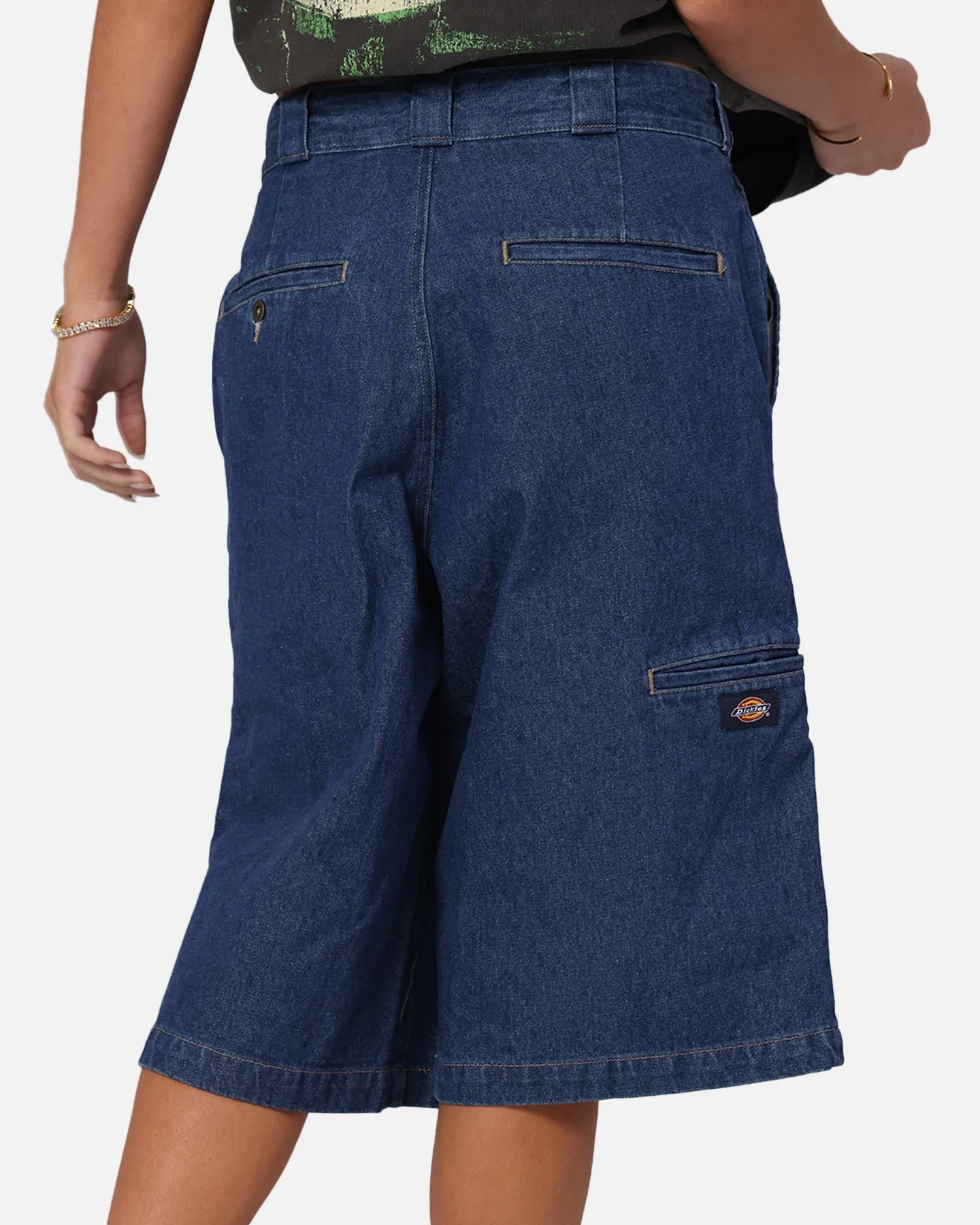 Dickies 13 Loose Fit Multi Pocket Shorts Stone Washed Indigo