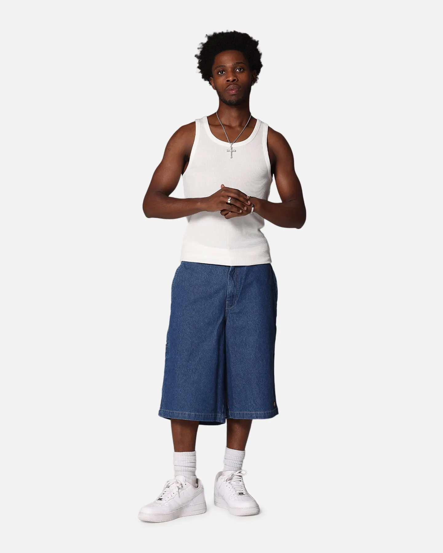 Dickies 13 Loose Fit Multi Pocket Shorts Stone Washed Indigo