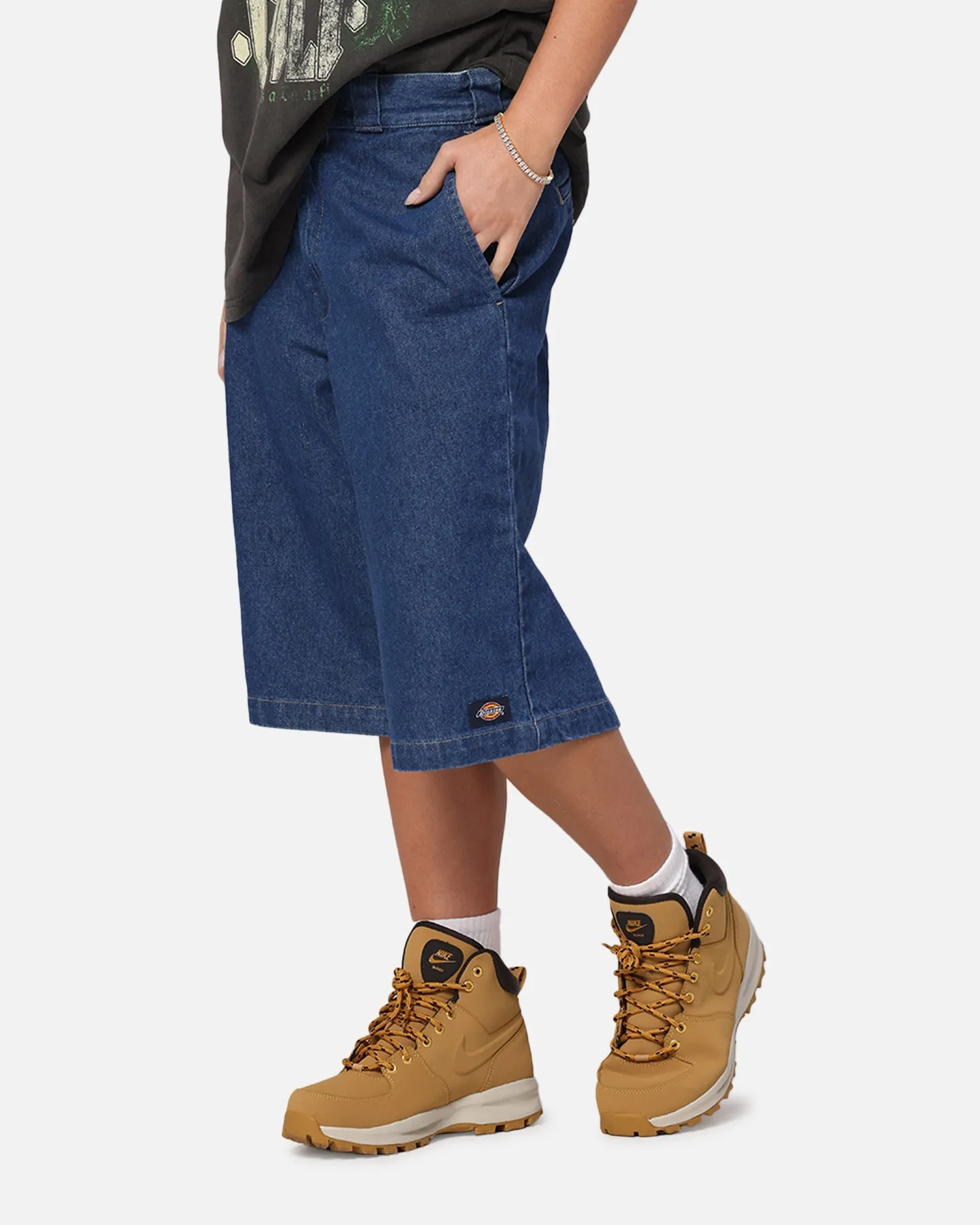 Dickies 13 Loose Fit Multi Pocket Shorts Stone Washed Indigo