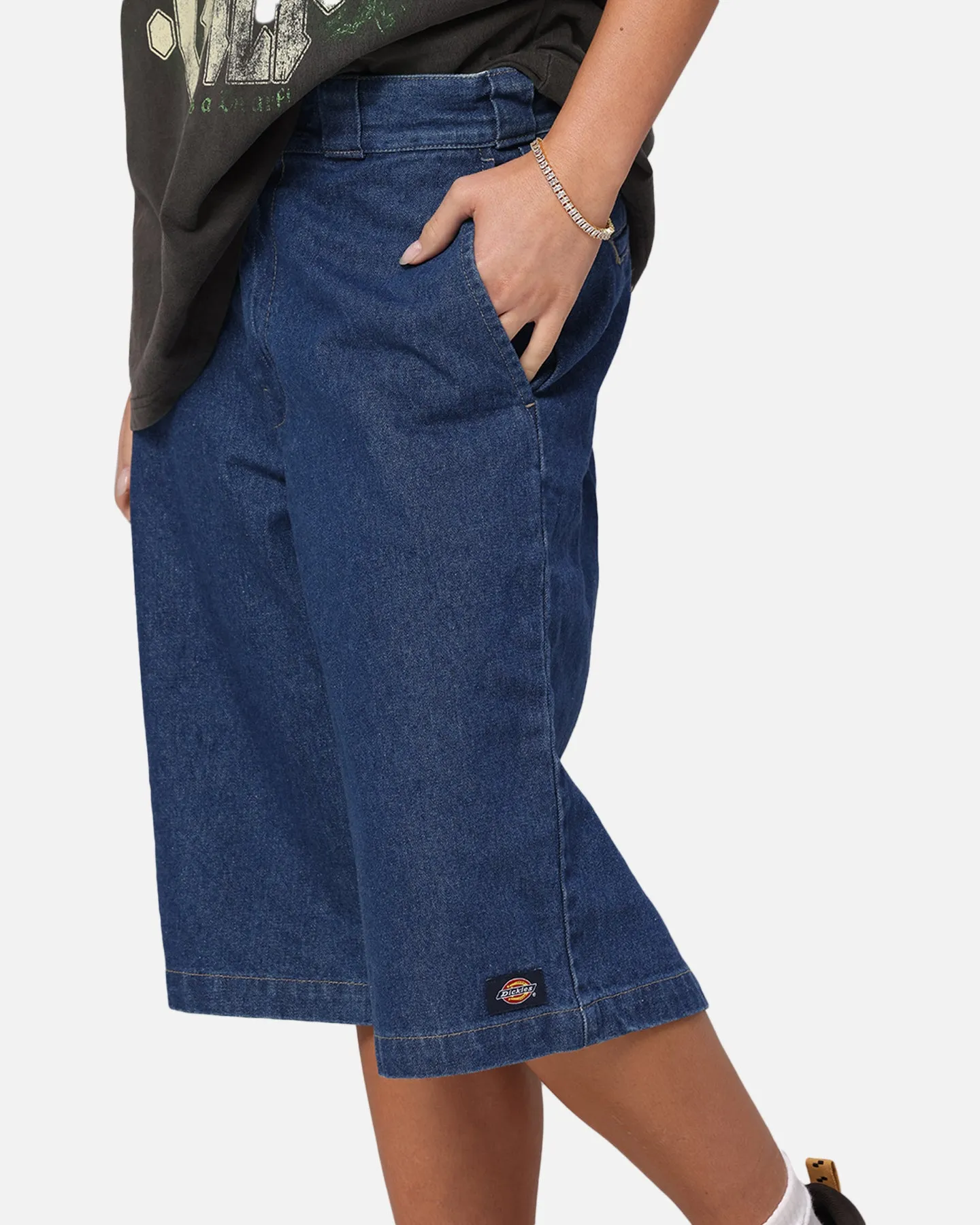 Dickies 13 Loose Fit Multi Pocket Shorts Stone Washed Indigo