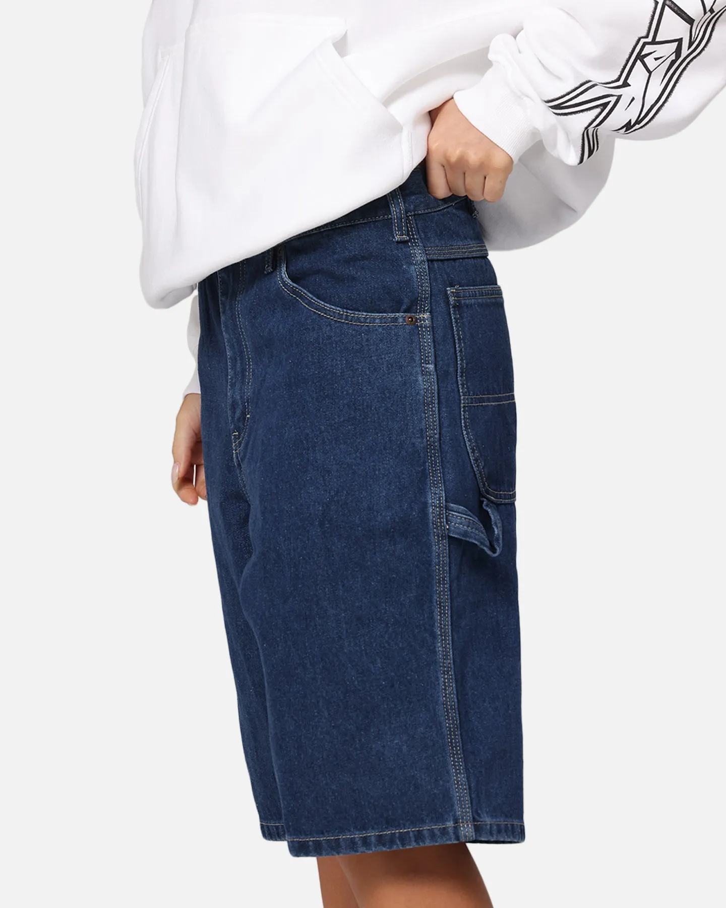 Dickies Relaxed Fit Carpenter Shorts Stone Washed Indigo