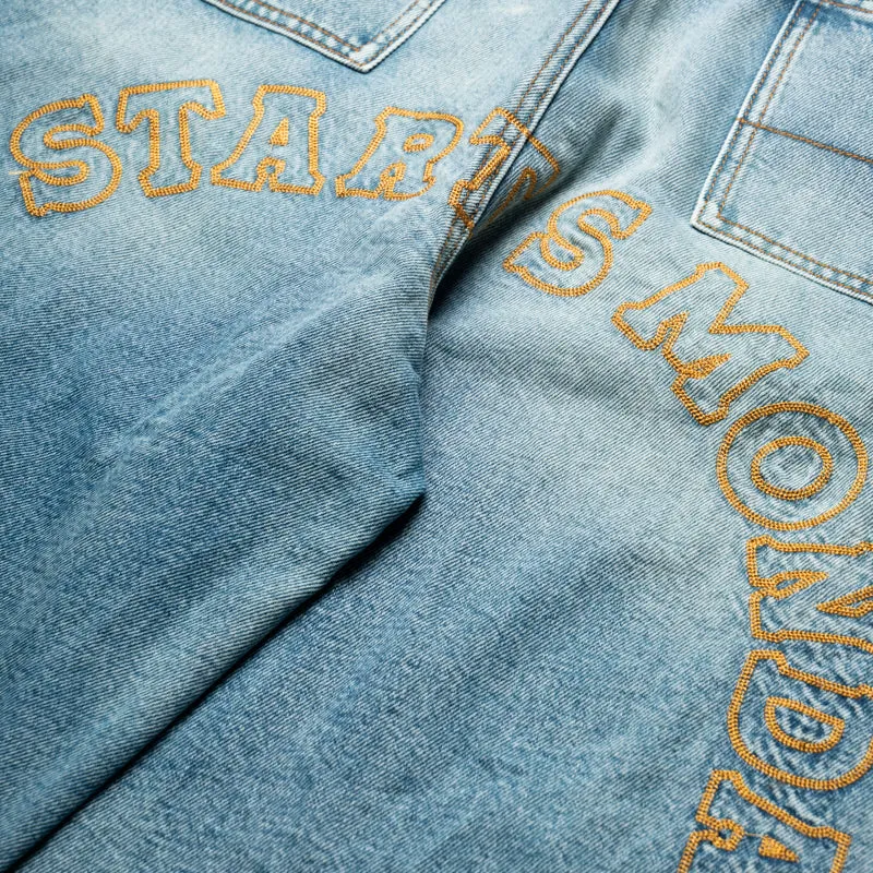 Diet Starts Monday Arch Denim Shorts - Washed Indigo