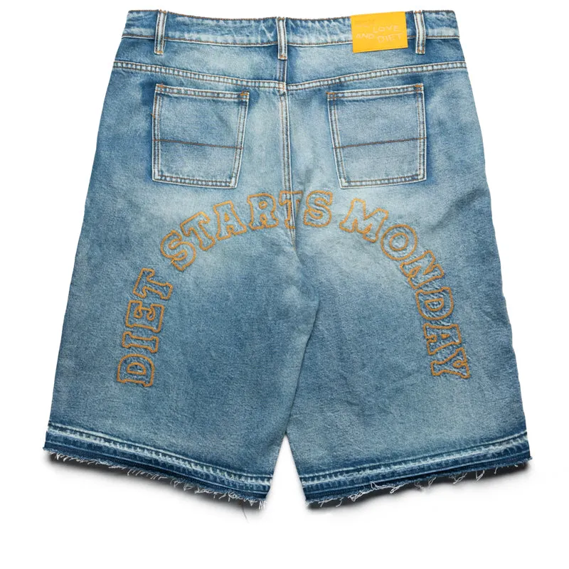 Diet Starts Monday Arch Denim Shorts - Washed Indigo