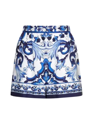 Dolce & Gabbana Allover Printed Satin Shorts