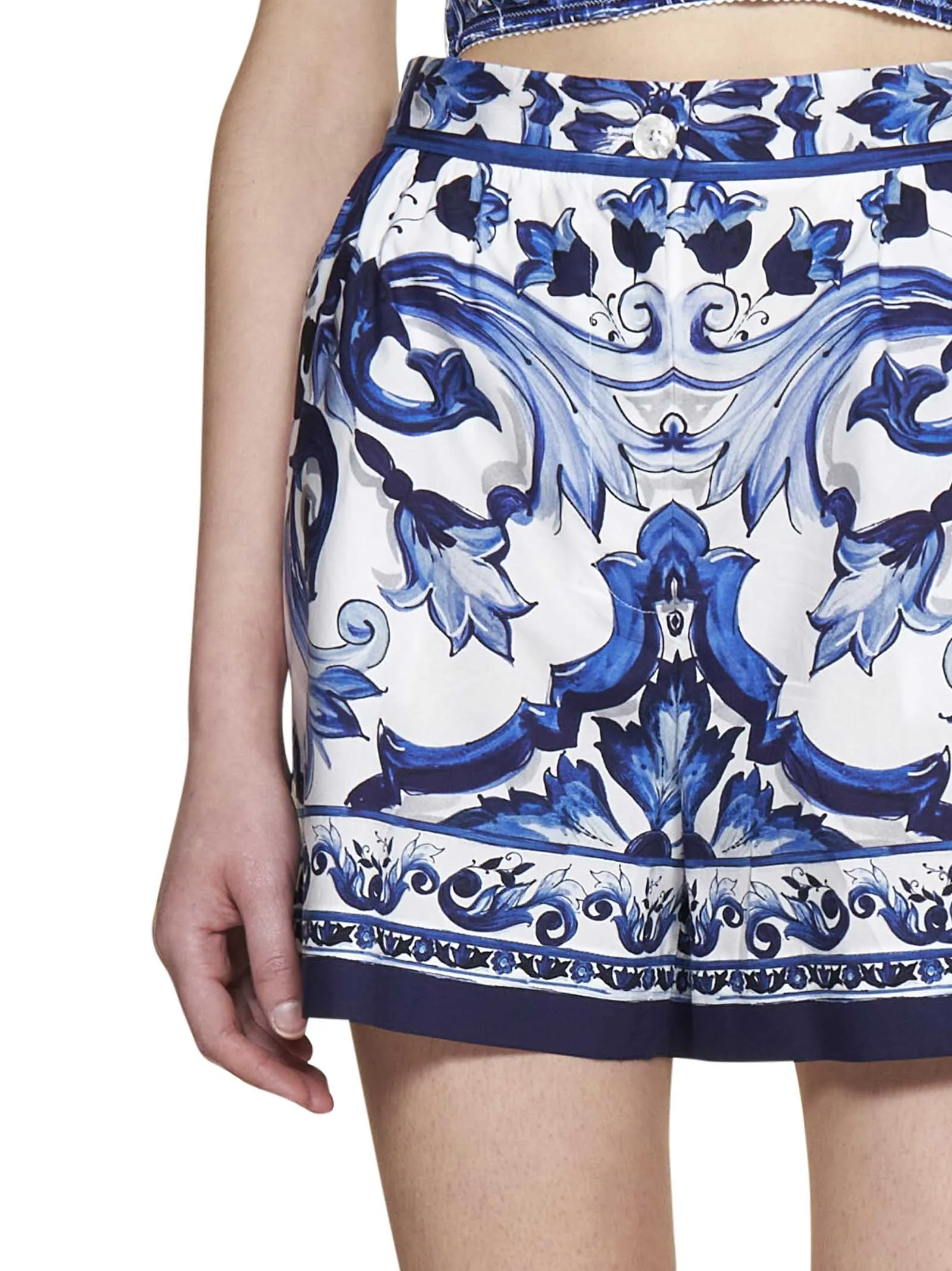 Dolce & Gabbana Allover Printed Satin Shorts