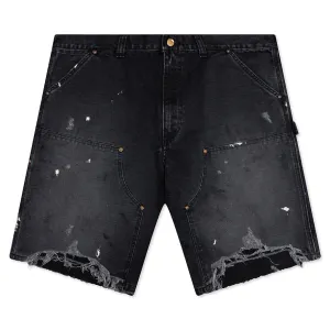 Double Knee Shorts - Black