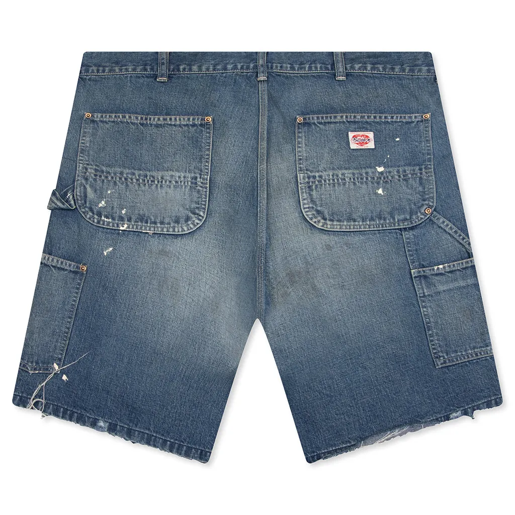 Double Knee Shorts - Blue