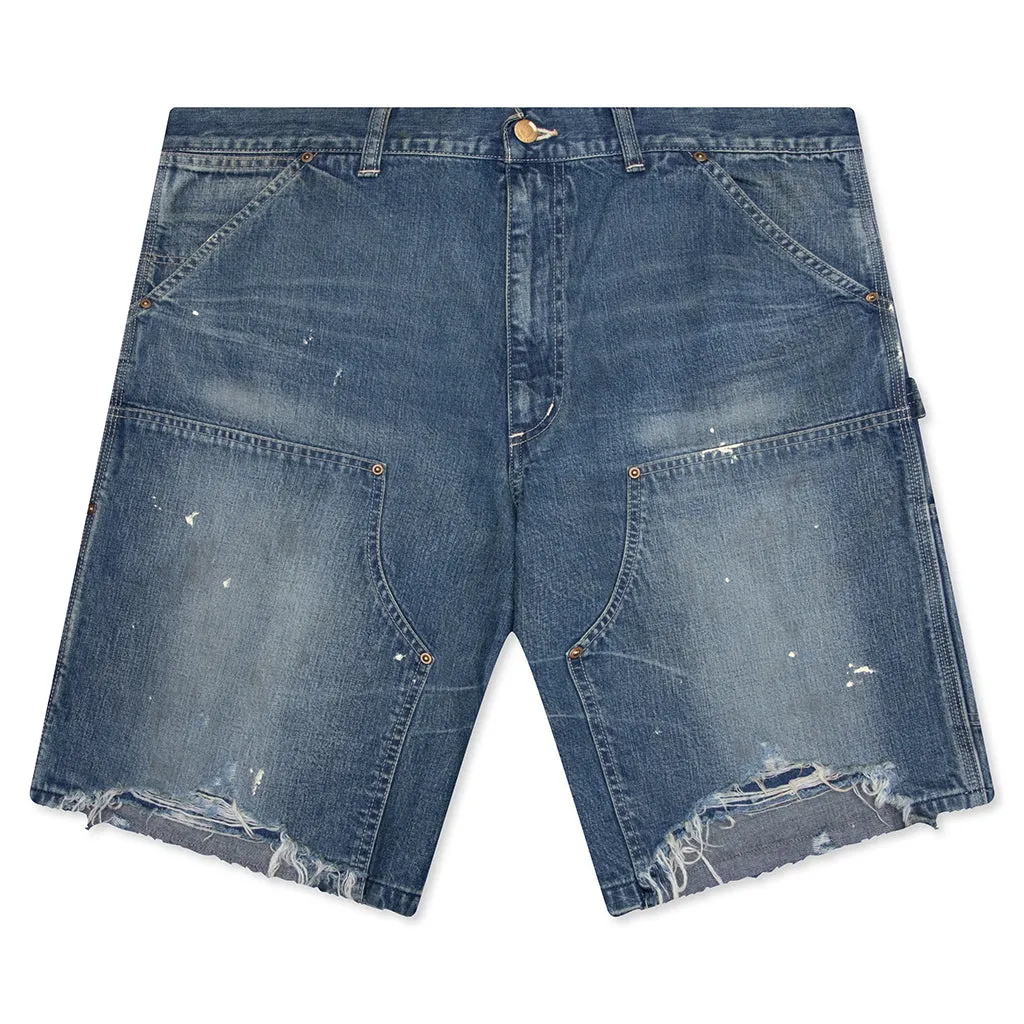 Double Knee Shorts - Blue