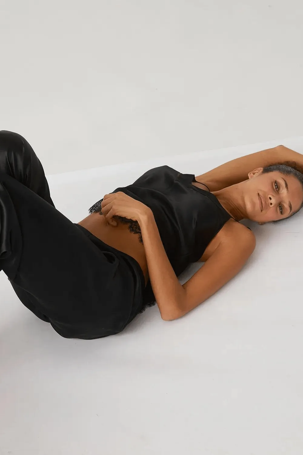 Dream Silk Pants Black