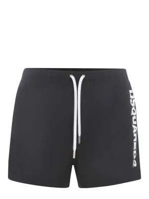 Dsquared2 Logo Printed Drawstring Swim Shorts