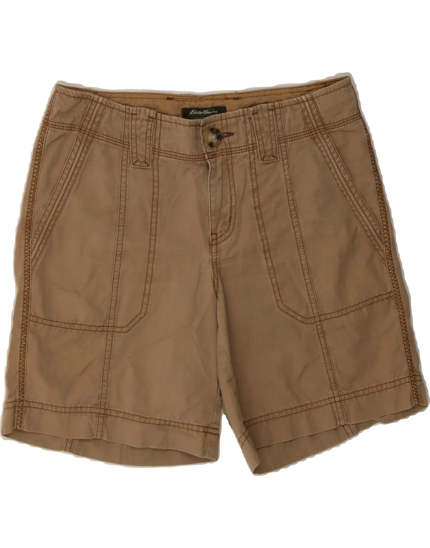 EDDIE BAUER Womens Chino Shorts US 4 Small W32 Brown Cotton