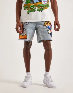 EPTM Turbo Flame Denim Shorts