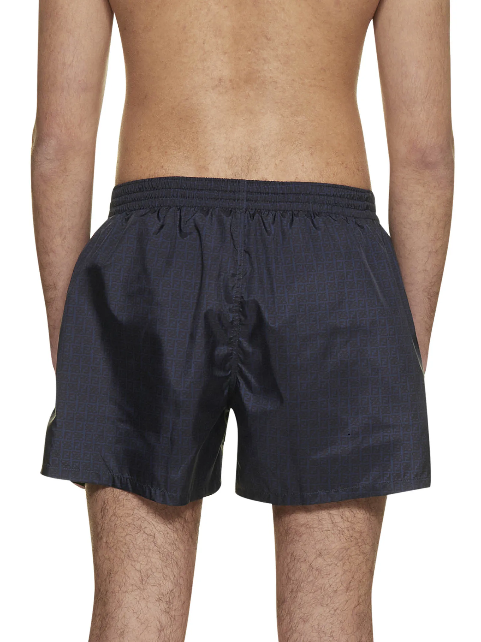 Fendi Allover FF Logo Printed Swim Shorts