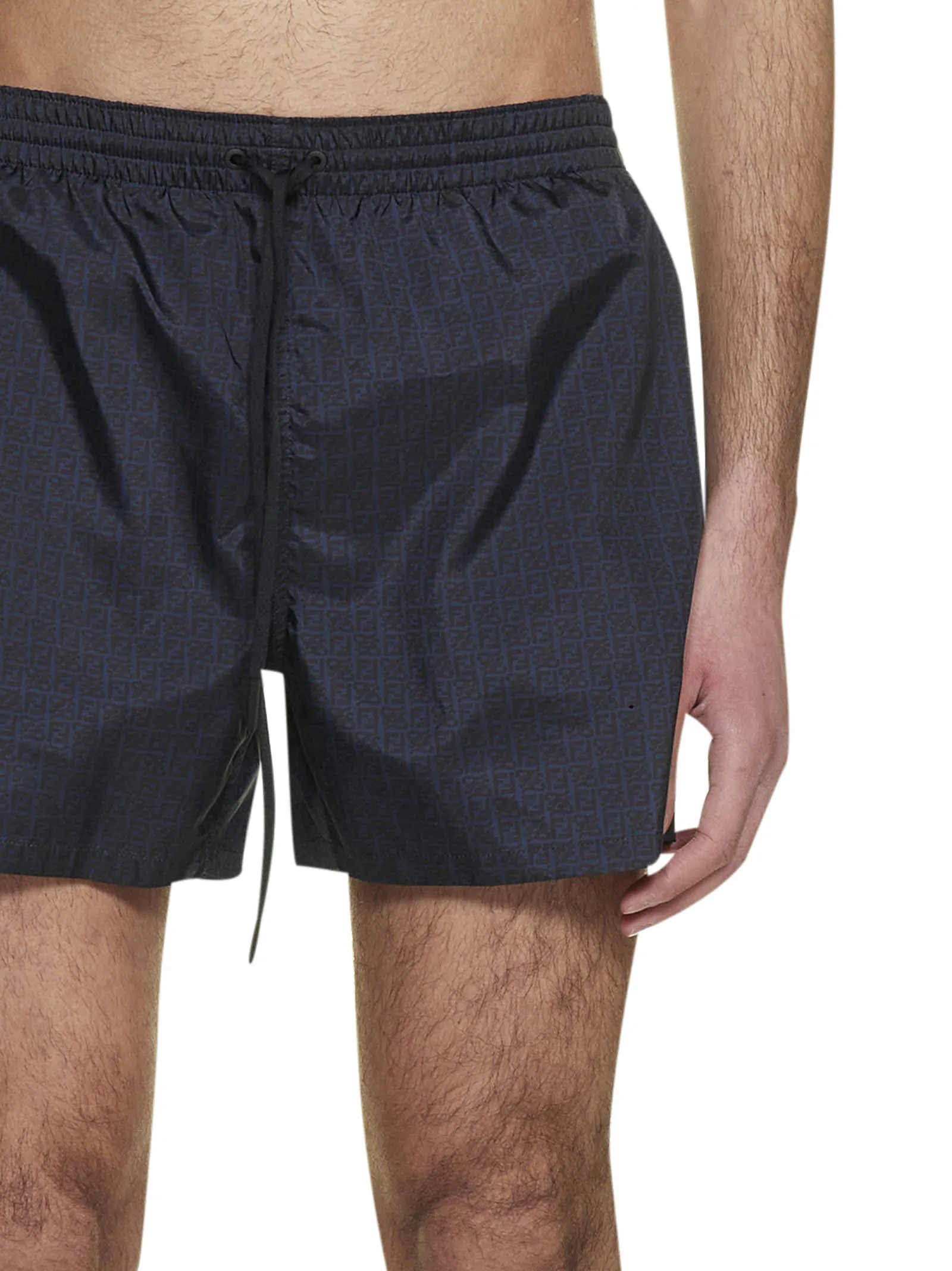 Fendi Allover FF Logo Printed Swim Shorts