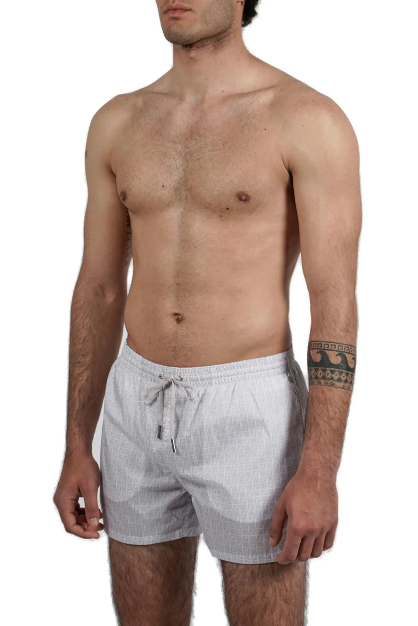 Fendi Allover FF Logo Printed Swim Shorts