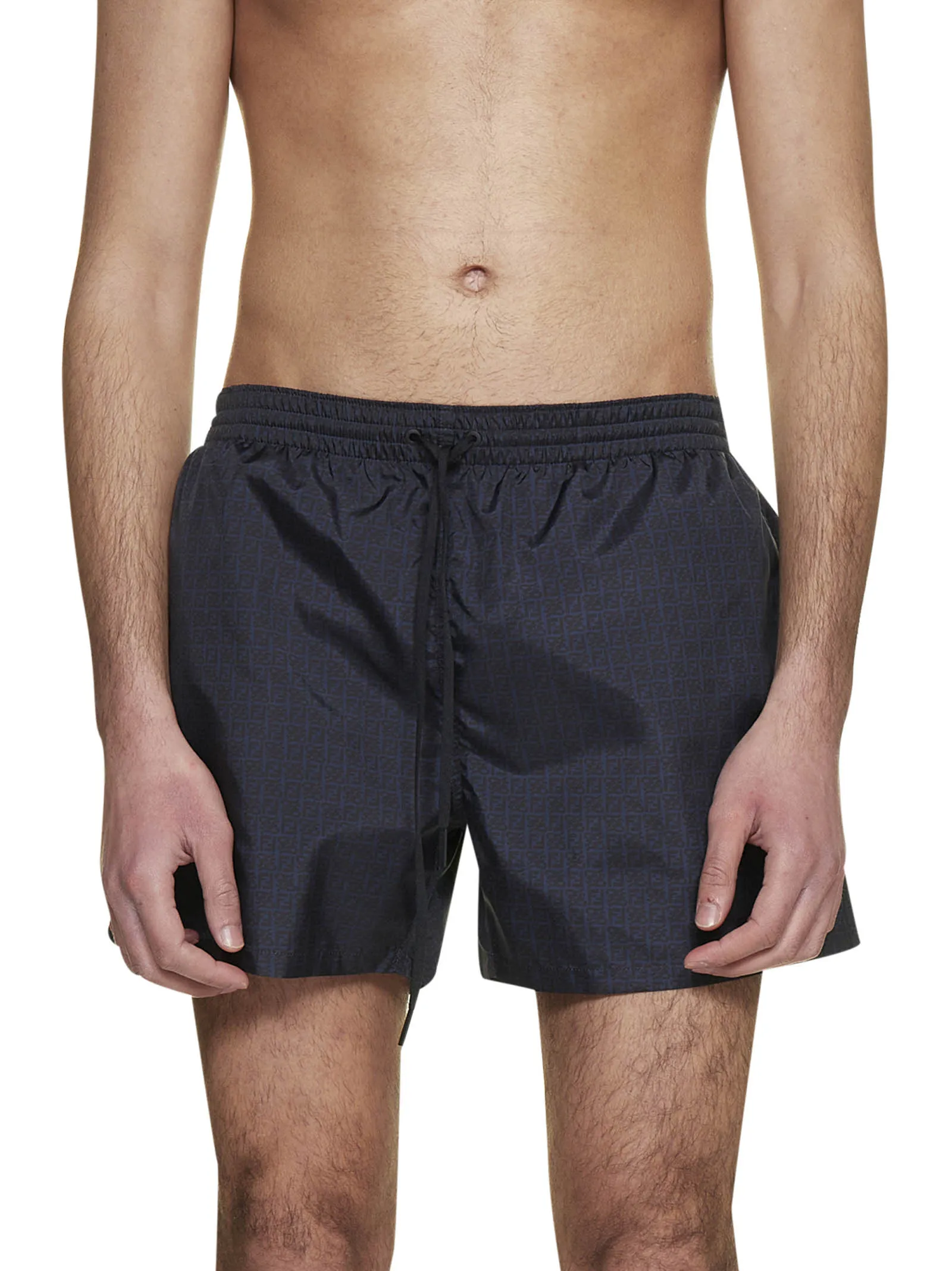 Fendi Allover FF Logo Printed Swim Shorts