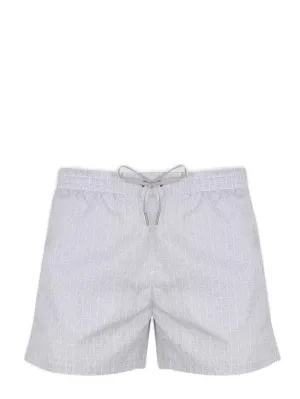 Fendi Allover FF Logo Printed Swim Shorts