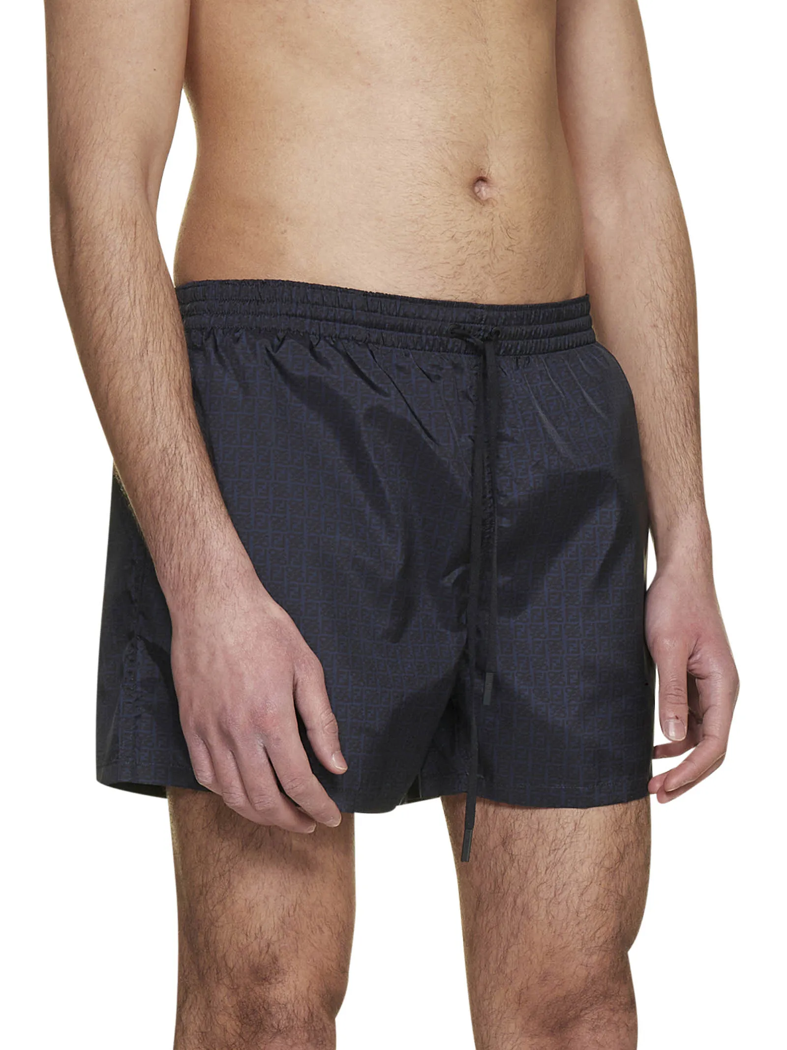 Fendi Allover FF Logo Printed Swim Shorts