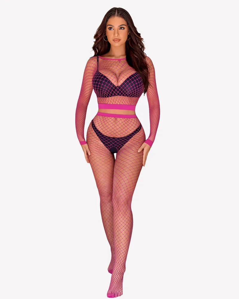 Fishnet Two Piece Lingerie Set