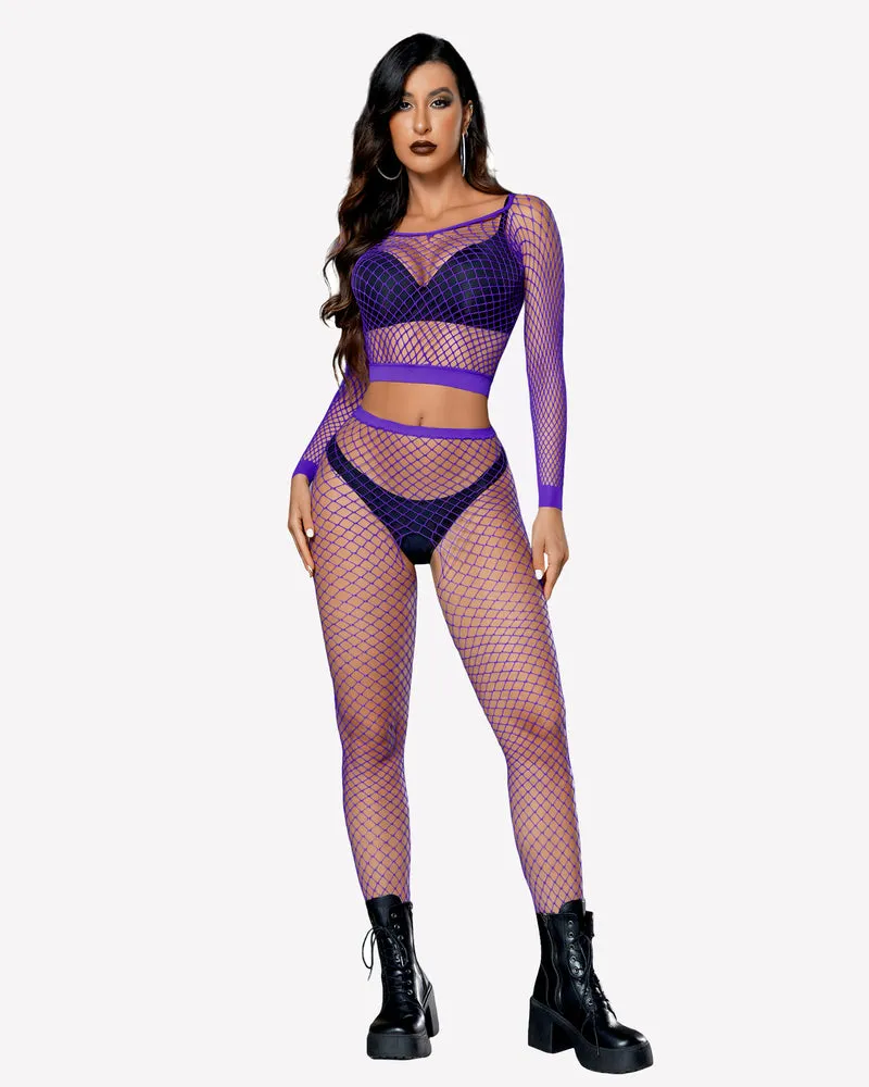 Fishnet Two Piece Lingerie Set