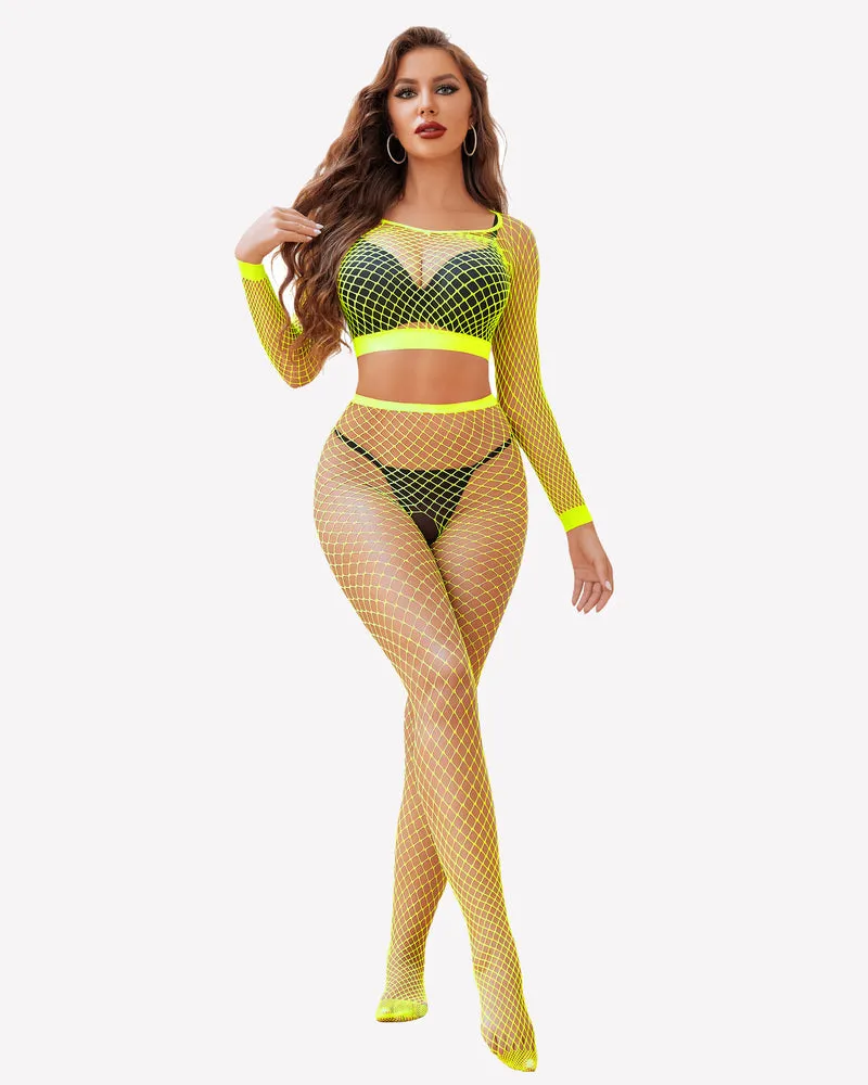 Fishnet Two Piece Lingerie Set
