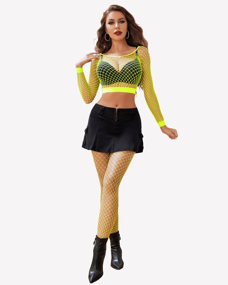 Fishnet Two Piece Lingerie Set