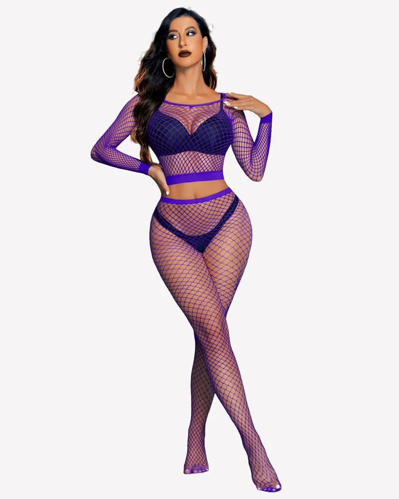 Fishnet Two Piece Lingerie Set