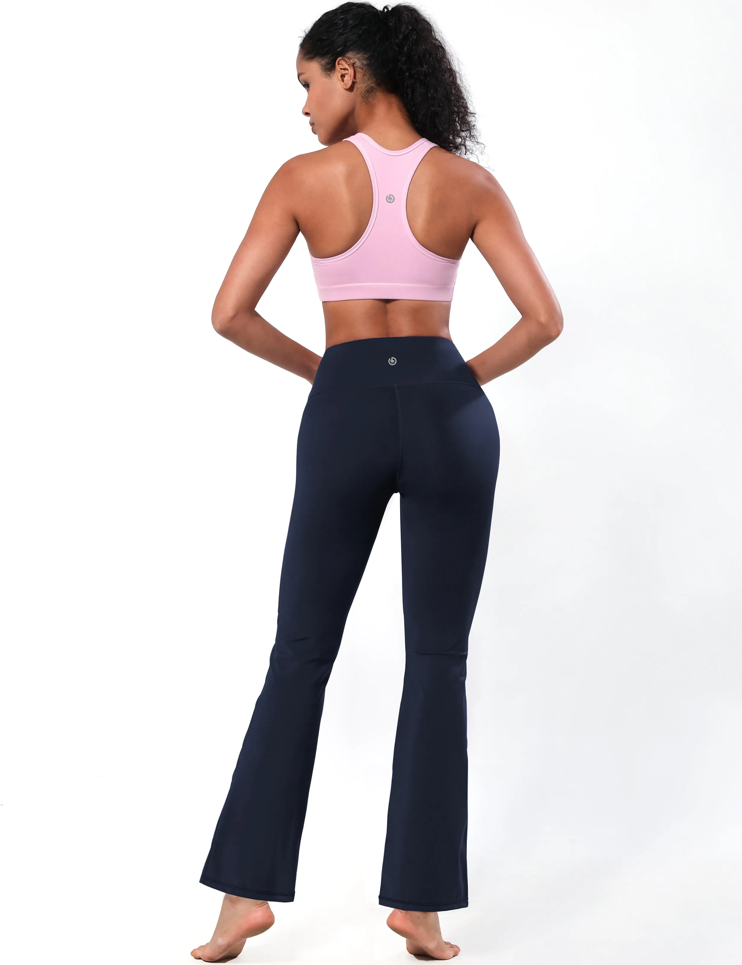 High Waist Bootcut Leggings navyblue_Biking