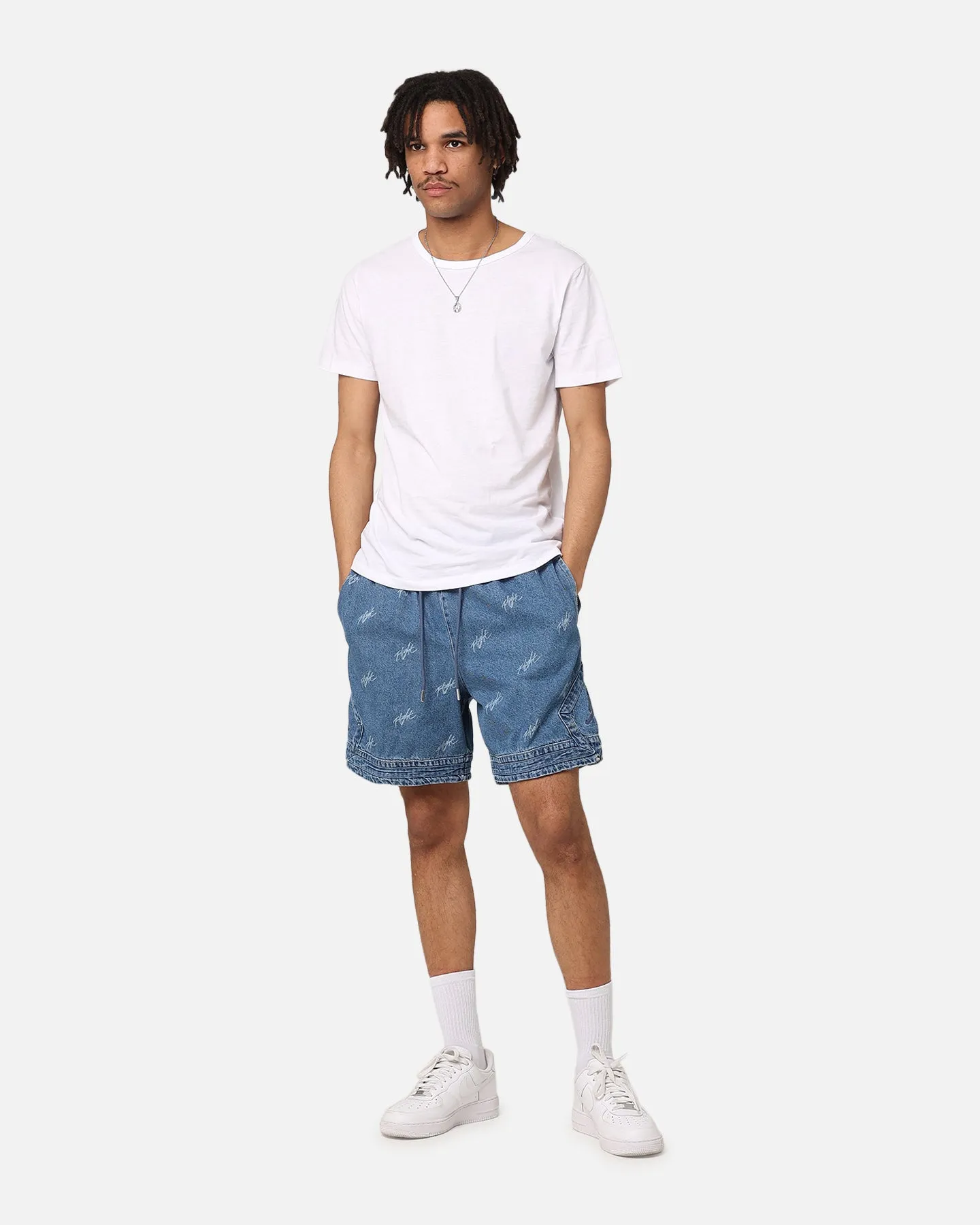Jordan Air Jordan Deni AOP Shorts Blue Grey