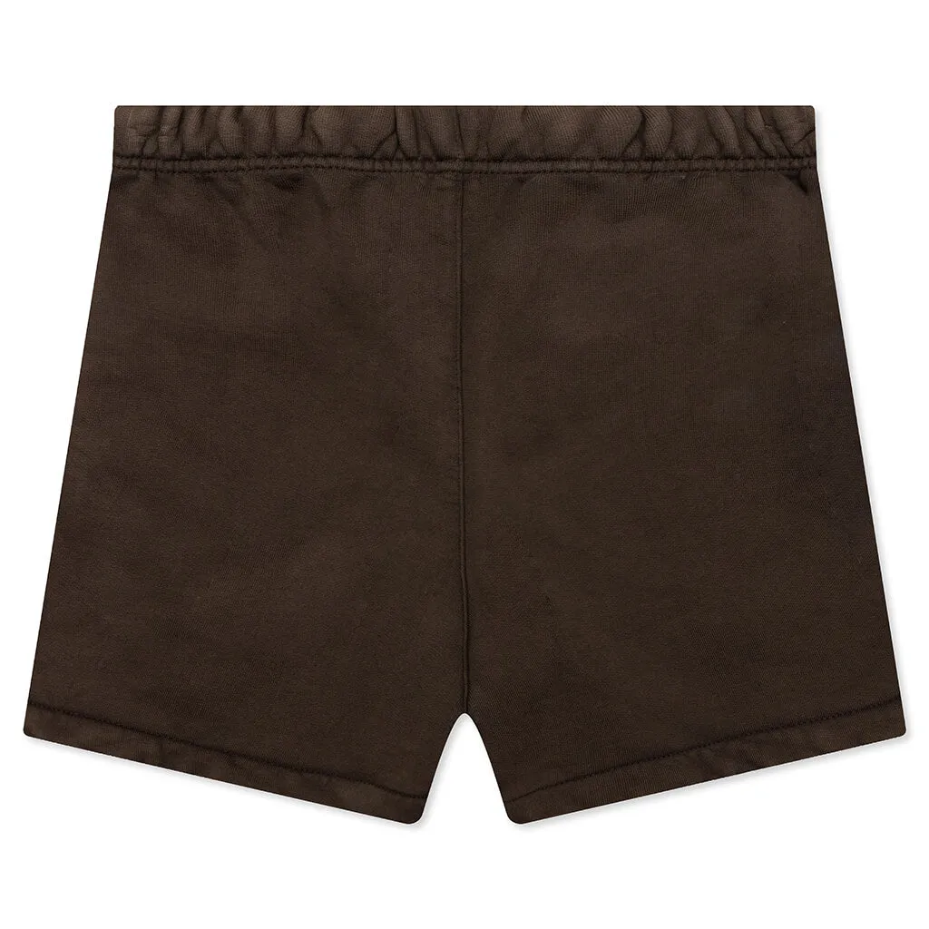 Kid's Heavy Fleece Soccer Short - Brown