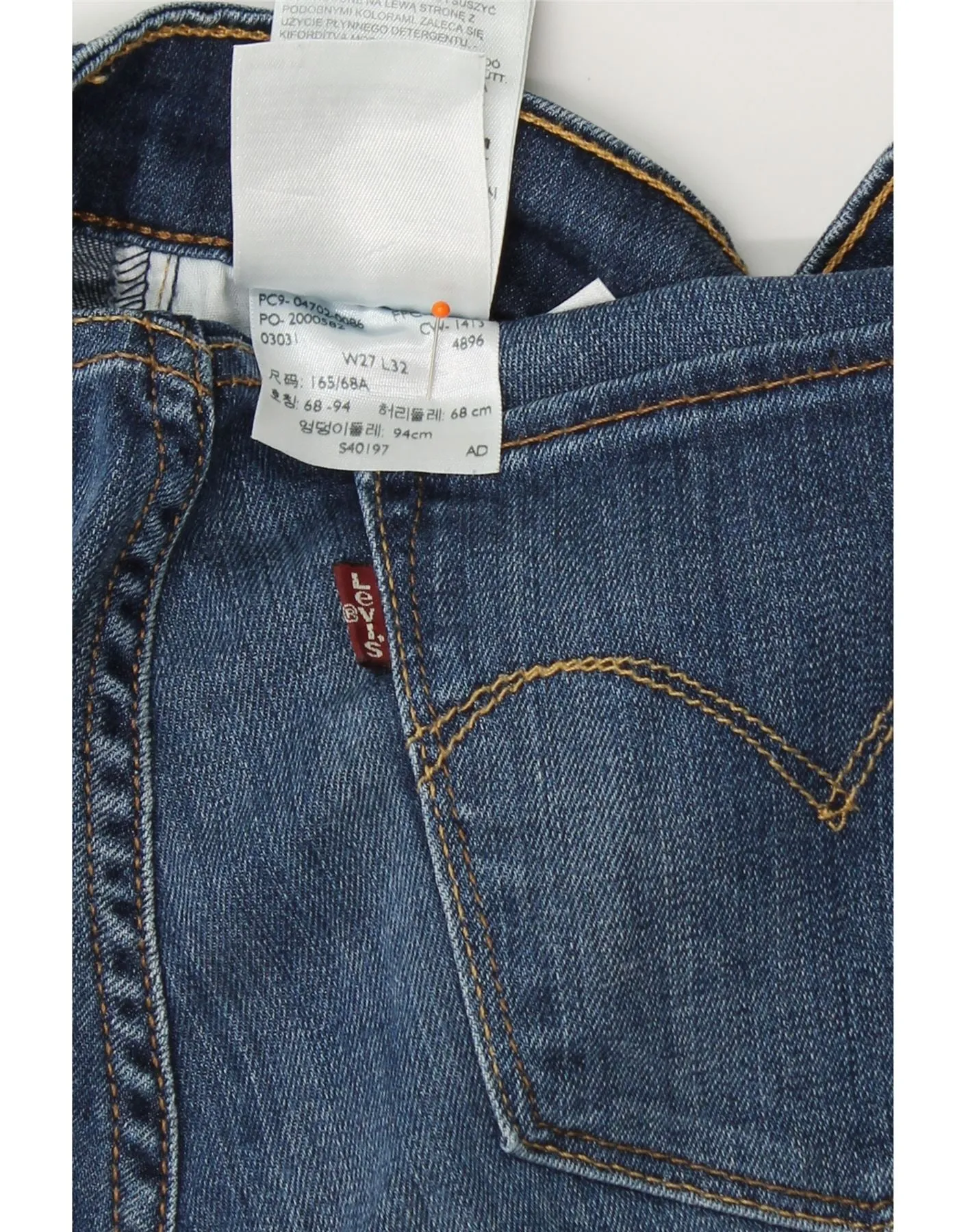 LEVI'S Womens Demi Curve Denim Shorts W27 Small  Blue Cotton