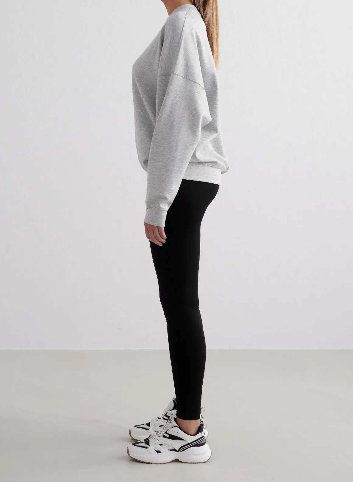 Light Grey Melange Comfy Modal Sweatshirt