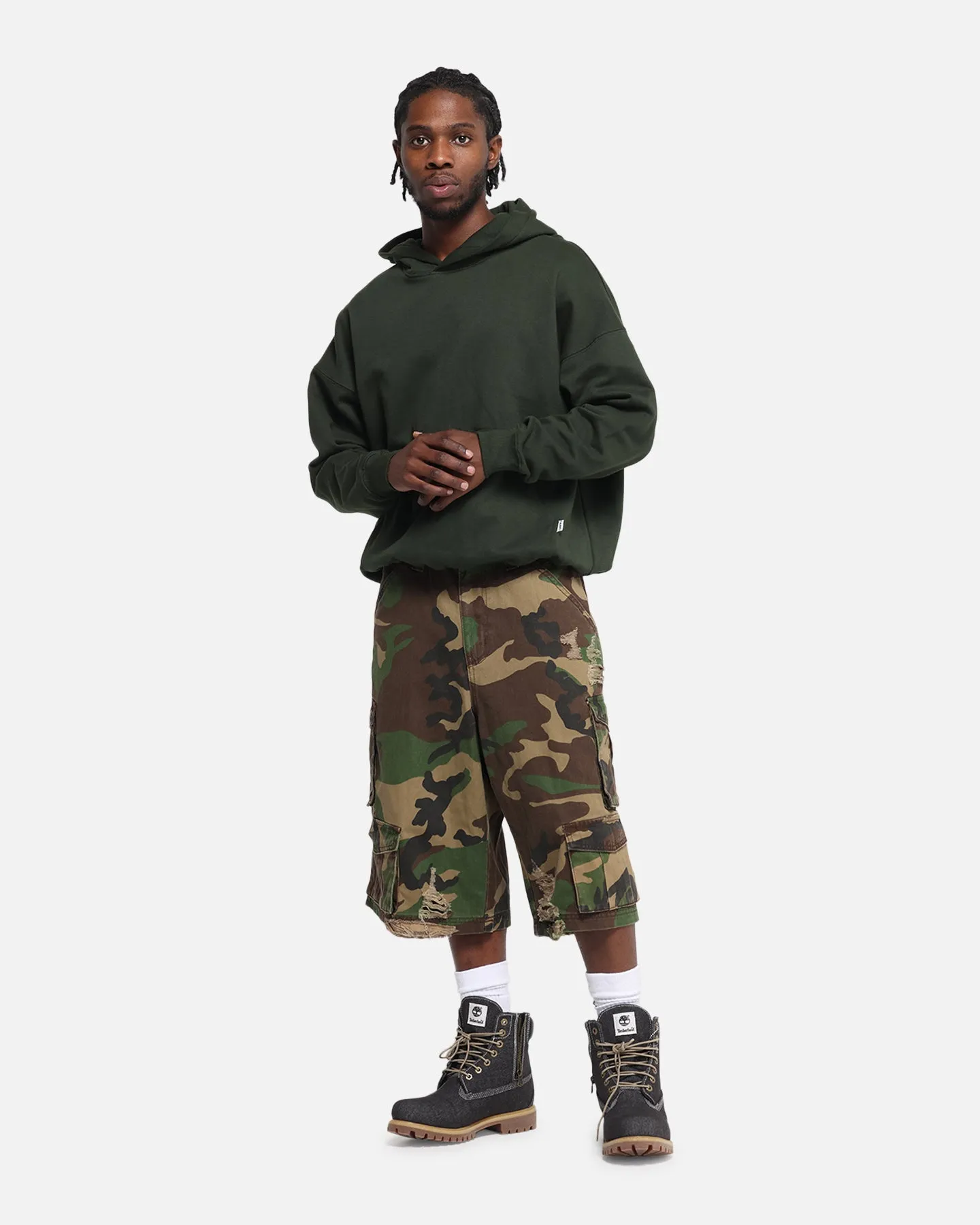 Loiter 3 Quarter Shorts Woodland Camo