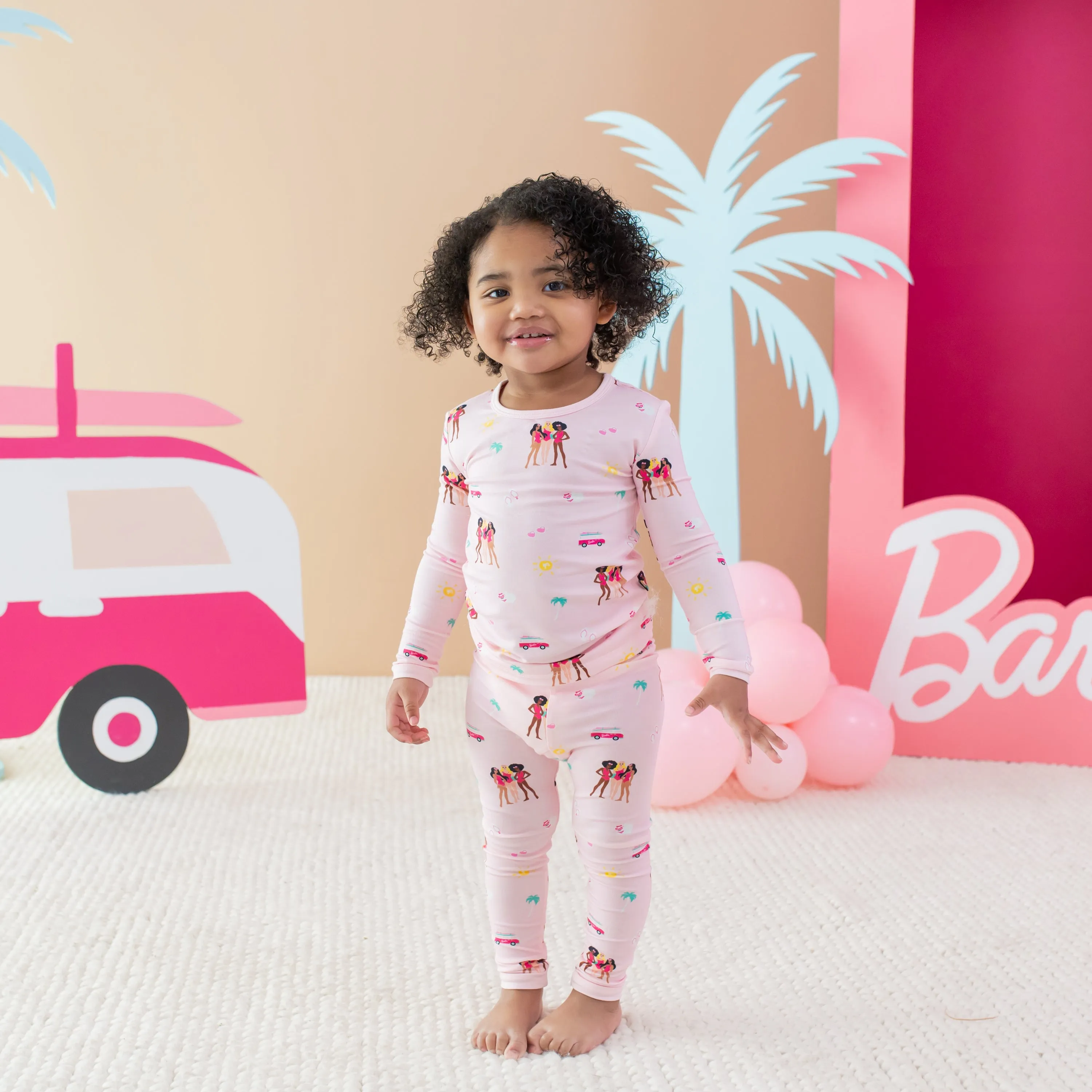 Long Sleeve Pajamas in Barbie™ Beach