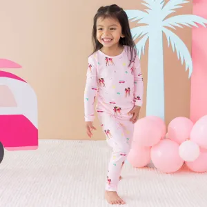 Long Sleeve Pajamas in Barbie™ Beach