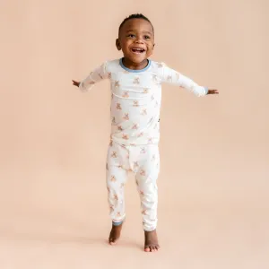 Long Sleeve Pajamas in Teddy Bear