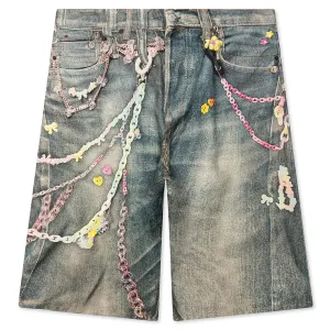 Loose Fit Denim shorts Fn-Mn-Shor000264 - Mid Blue