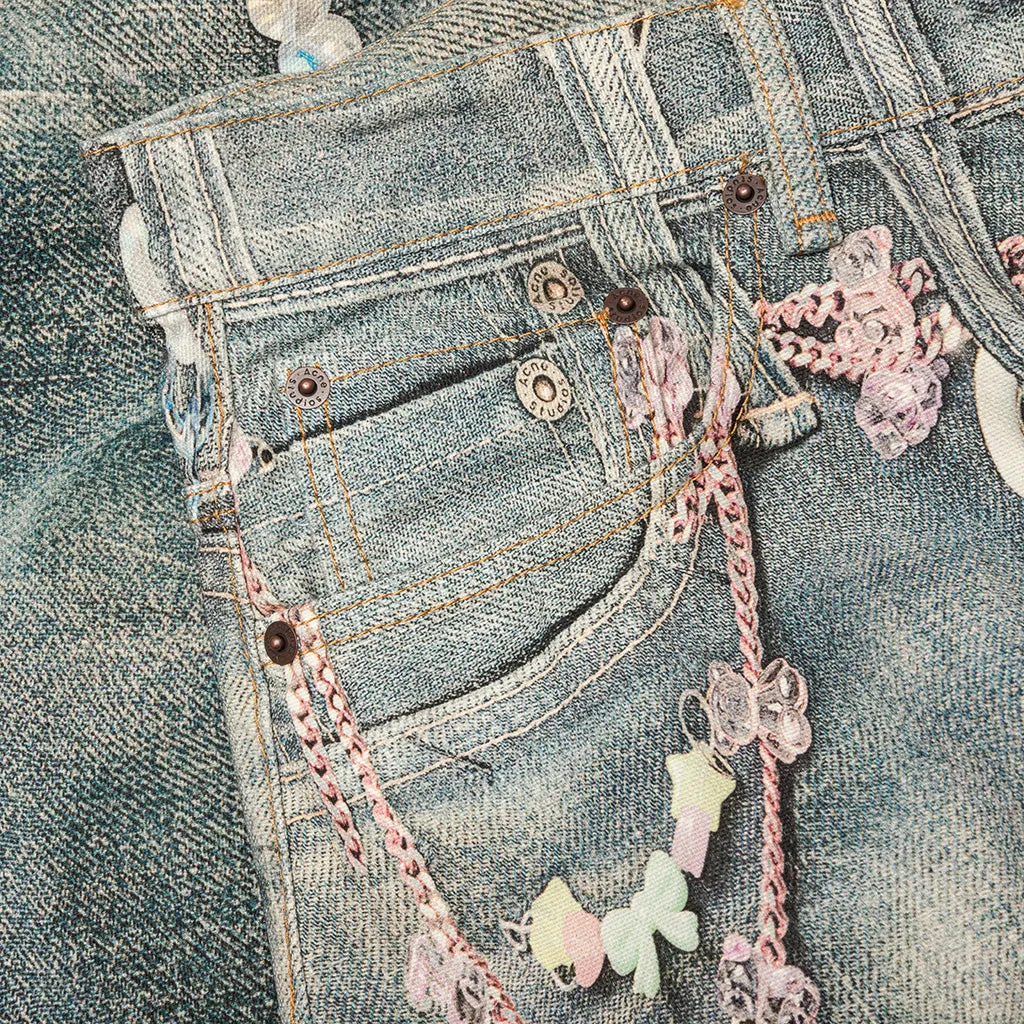 Loose Fit Denim shorts Fn-Mn-Shor000264 - Mid Blue