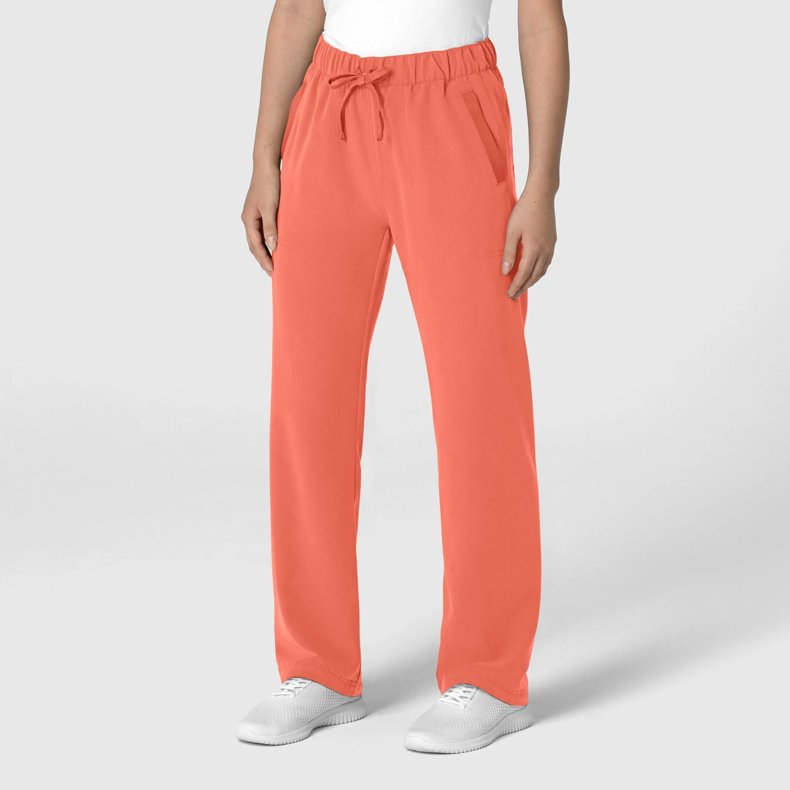 Nova Women's Stovepipe High-Low Hem Scrub Pant - Sugar Coral