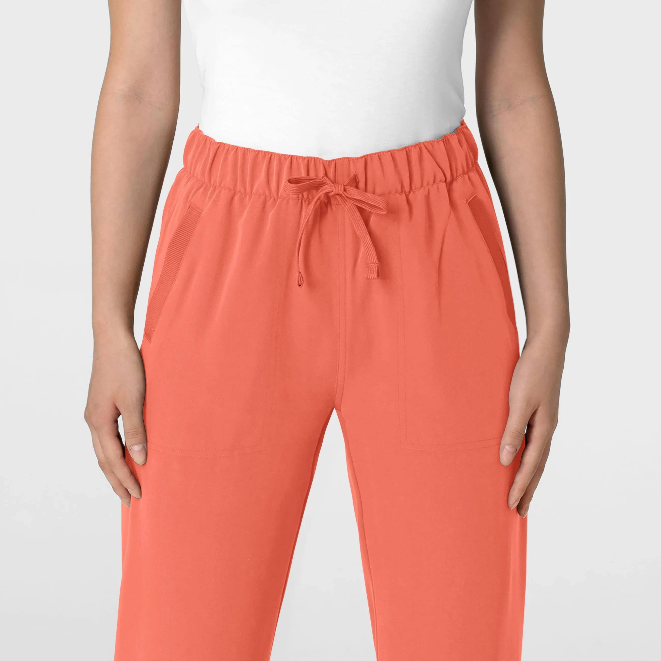 Nova Women's Stovepipe High-Low Hem Scrub Pant - Sugar Coral