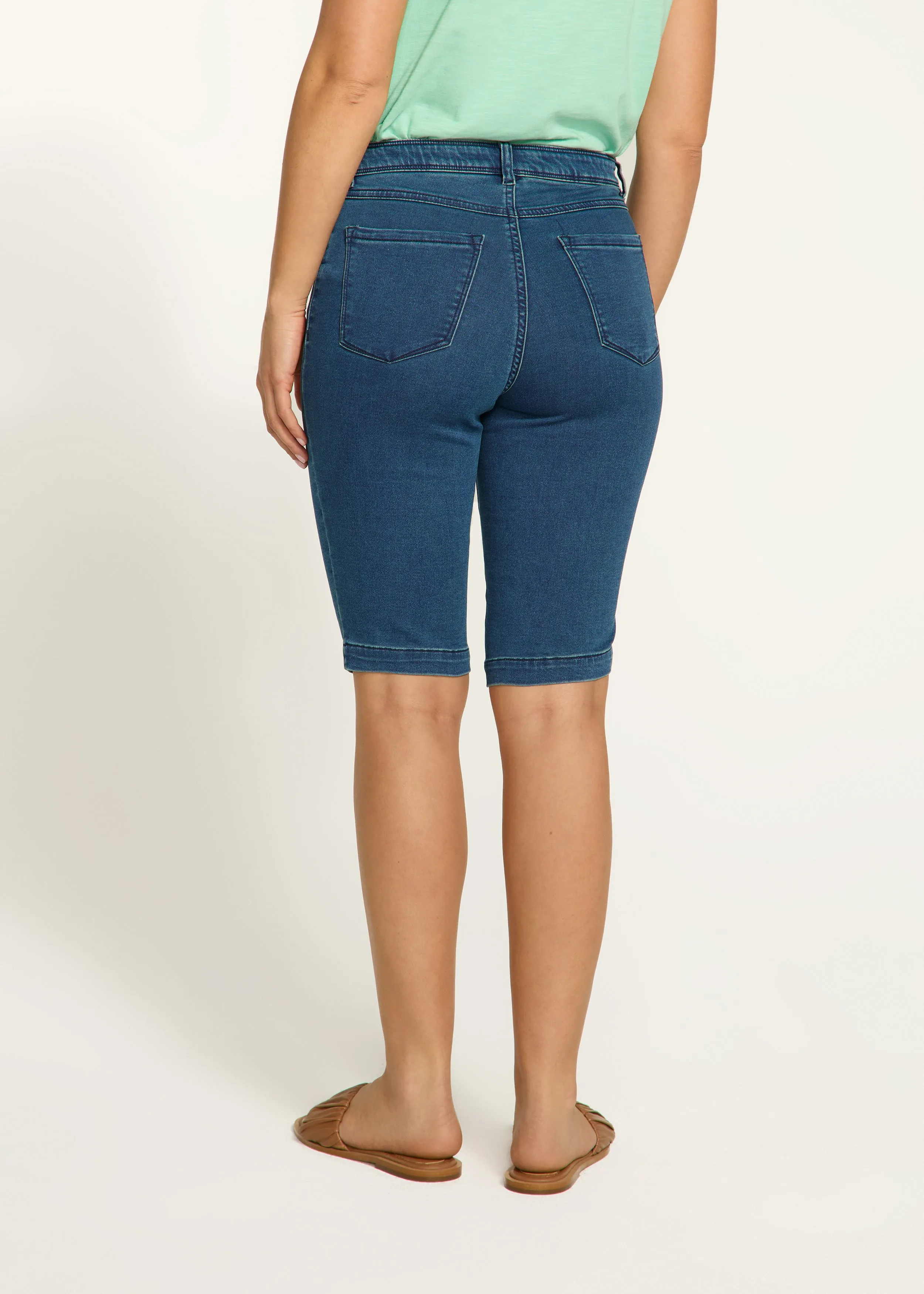 Olivia Bermuda Denim, Dark Indigo