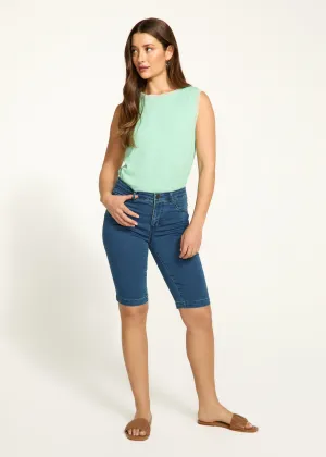 Olivia Bermuda Denim, Dark Indigo